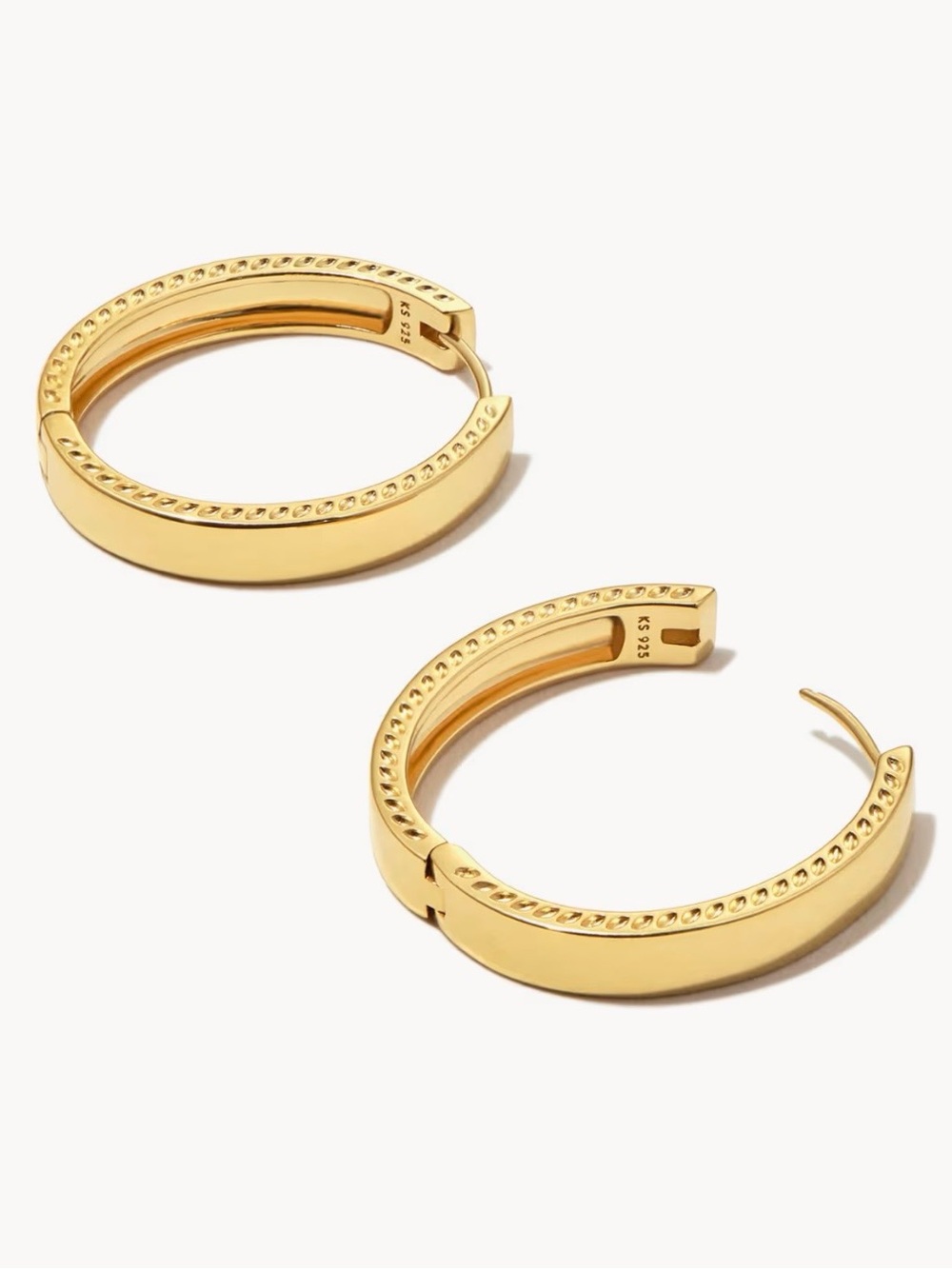 Kendra Scott 18K Gold Vermeil Flat Medium 23mm Hoop Earrings